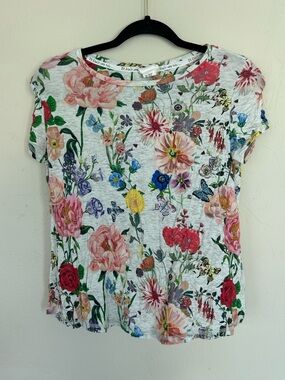 Nathalie Lété Girls Floral Blouse Size 12-15 (1591)